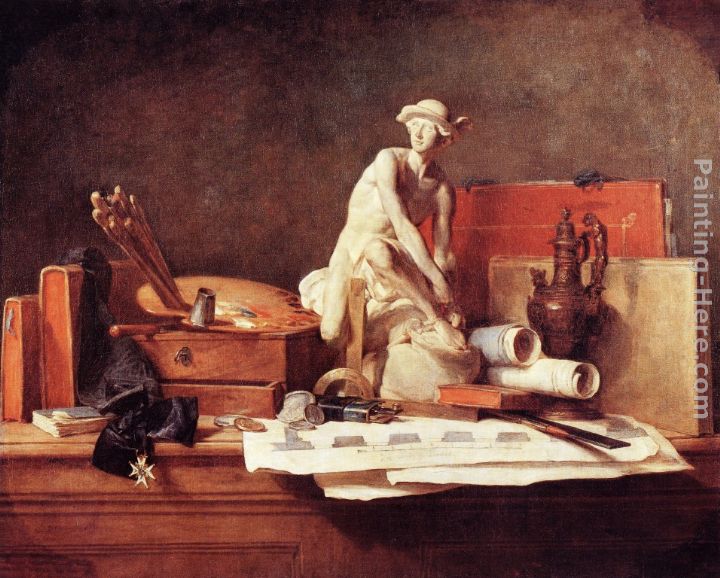 The Attributes of the Arts painting - Jean Baptiste Simeon Chardin The Attributes of the Arts art painting
